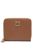 PINKO portefeuille Love Birds en cuir - Marron - thumbnail