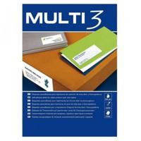 Printerlabels MULTI 3 Wit Recht 100 Lakens 70 x 25,4 mm