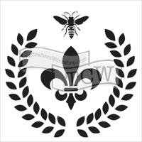 The Crafter's Workshop • template 30x30cm laurel wreath