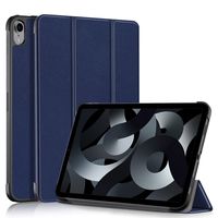 Lunso - iPad 10 (2022) - Tri-Fold Bookcase hoes - Donkerblauw