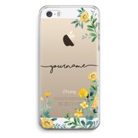 Gele bloemen: iPhone 5 / 5S / SE Transparant Hoesje
