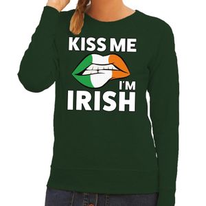 Kiss me I am Irish sweater groen dames
