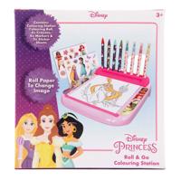 Sambro Disney prinses tekenbord met rol kleurset, 12dlg.
