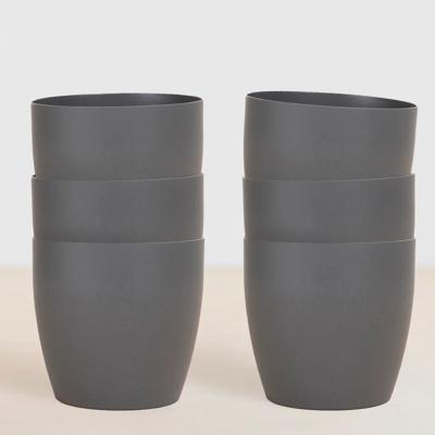Bio plantenpotten bundel antraciet - P12 (6 stuks)