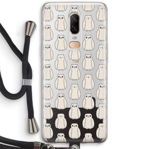 Uilen: OnePlus 6 Transparant Hoesje met koord