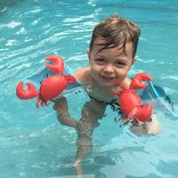 Kinderen opblaasbare rood krabben vorm Arm Bands Floating mouwen Water vleugels zwemmen drijvers maat: 16x20x15cm