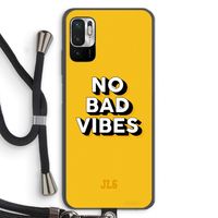 No Bad Vibes: Xiaomi Redmi Note 10 5G Transparant Hoesje met koord