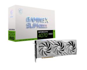 MSI Nvidia GeForce RTX 4070 Ti Super Videokaart GAMING X SLIM WHITE 16 GB GDDR6X-RAM PCIe x16 HDMI, DisplayPort