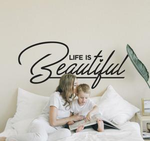 Tekst Sticker Life is Beautiful