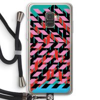 Skew Blush 2: Samsung Galaxy A8 (2018) Transparant Hoesje met koord