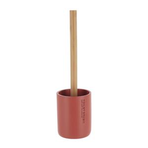 Tendance WC borstel met houder 102 series - terracotta/bamboe - PS - 10,4  x 36 cm - toiletborstel