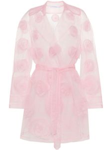 Viktor & Rolf manteau en tulle à applique rose