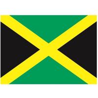 Vlag van Jamaica stickers - 7 x 10 cm - Landen - Jamaicaanse vlaggetjes