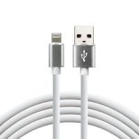 everActive USB Lightning-kabel 1 m - Wit, siliconen, ondersteuning voor snelladen, 2,4A - CBS-1IW