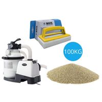 Intex - Zandfilterpomp 5700 L/u & Filterzand 100 kg & WAYS Scrubborstel - thumbnail