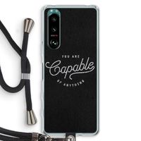 Capable: Sony Xperia 5 III Transparant Hoesje met koord