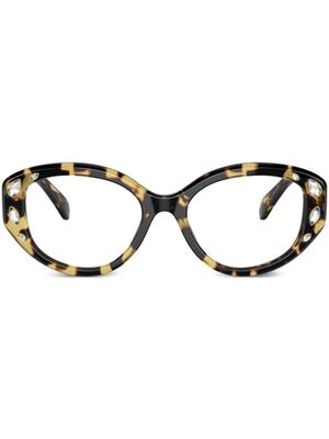 Swarovski Eyewear lunettes de vue à monture papillon - Marron