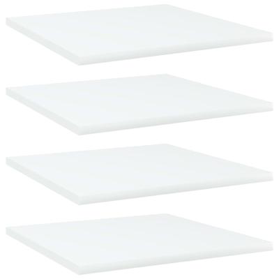 Wandschappen 4 st 40x40x1,5 cm bewerkt hout wit