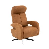 LABEL51 Fauteuil Esbjerg - Cognac - Micro Suede - Manueel Verstelbaar