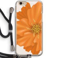 Orange Ellila flower: iPhone 6 / 6S Transparant Hoesje met koord