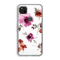 Geschilderde bloemen: Google Pixel 4a Transparant Hoesje