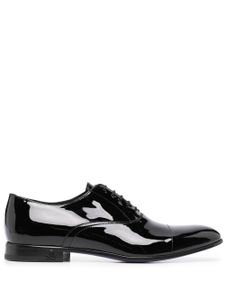 Philipp Plein chaussures oxford en cuir verni - Noir