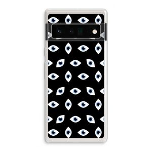 Eyes pattern: Google Pixel 6 Pro Transparant Hoesje
