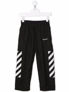 Off-White Kids pantalon à imprimé rayures Diag - Noir