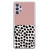 Samsung Galaxy A32 5G siliconen hoesje - Pink dots Samsung Galaxy A32 5G siliconen hoesje - Pink dots