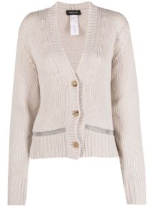 Fabiana Filippi cardigan en maille à boutonnière - Tons neutres