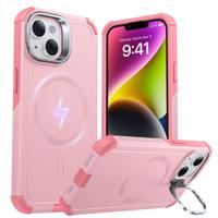 iPhone 14/13 Cyber Tough Magnetic Case (Stash Stand) - Pink