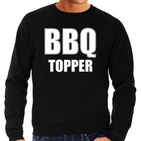 BBQ topper bbq / barbecue cadeau sweater / trui zwart voor heren - thumbnail