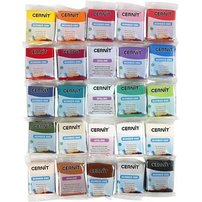 Cernit , inhoud kan variëren , diverse kleuren, 25x56 gr/ 1 doos