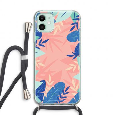 Tropisch: iPhone 11 Transparant Hoesje met koord