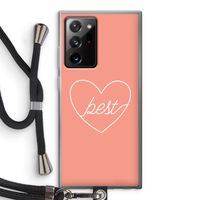 Best heart: Samsung Galaxy Note 20 Ultra / Note 20 Ultra 5G Transparant Hoesje met koord