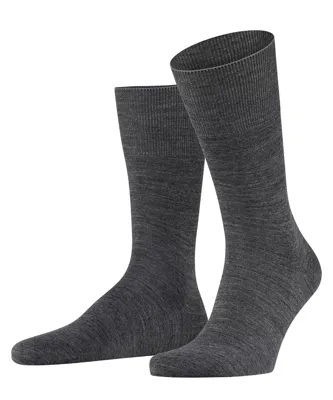 FALKE Airport heren merino wollen sokken 1-Paar - Reissokken mannen - Wollen vliegtuigsokken