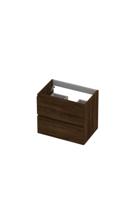 Onderkast INK 2 laden greeploos met houten keerlijst 60 cm x 40 cm x 52 cm Koper eiken 1257010