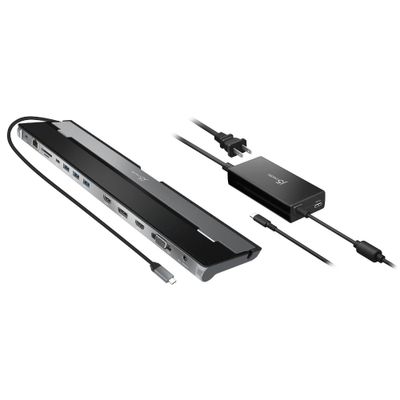 j5create USB-C™ Triple Display Docking Station with 100W PD Adapter - EU