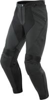 DAINESE Pony 3, Leder motorbroek heren, Mat Zwart