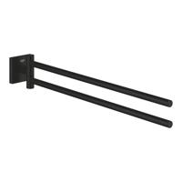 GROHE Start Cube QuickFix Handdoekhouder - 43.8cm - 2-lids - draaibaar - matte black 409762430 - thumbnail