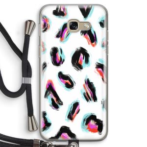 Cheetah color: Samsung Galaxy A5 (2017) Transparant Hoesje met koord