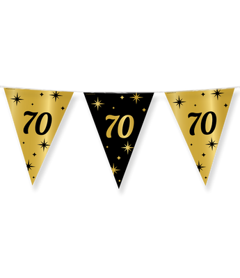 Classy Vlaggenlijn 70 Jaar Zwart/Goud (10m)