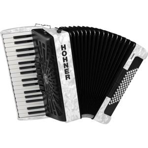 Hohner Bravo III 72 Wit, Silent Key accordeon