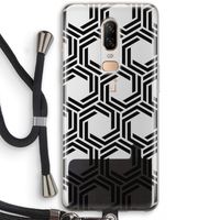 Geometrisch patroon: OnePlus 6 Transparant Hoesje met koord