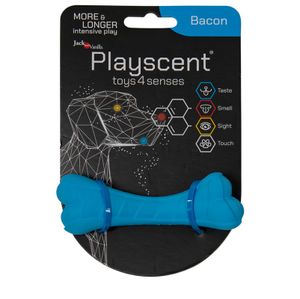 Hondenspeelgoed rubber kauwbot 11 cm Bacon