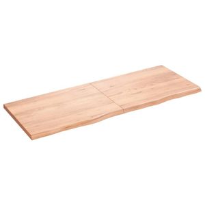 vidaXL Tafelblad 160x60x(2-4)cm behandeld massief eikenhout lichtbruin