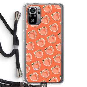 Just peachy: Xiaomi Redmi Note 10S Transparant Hoesje met koord