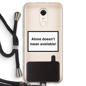 Alone: Xiaomi Redmi 5 Transparant Hoesje met koord