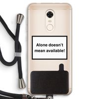 Alone: Xiaomi Redmi 5 Transparant Hoesje met koord