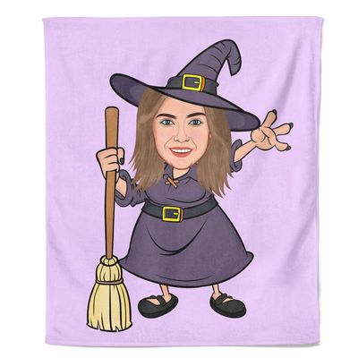 Cartoon Fleecedeken Witch - Pillow Buddies